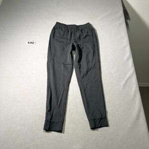 Fabletics Luxe Jogger Pants Womens Small Gray Rayon Stretch Tech Fleece Hiking